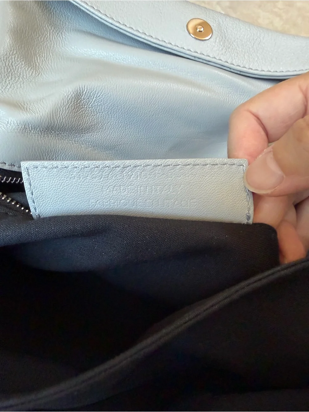 Balenciaga Metal Edge City Envelope Clutch in Gris Perle